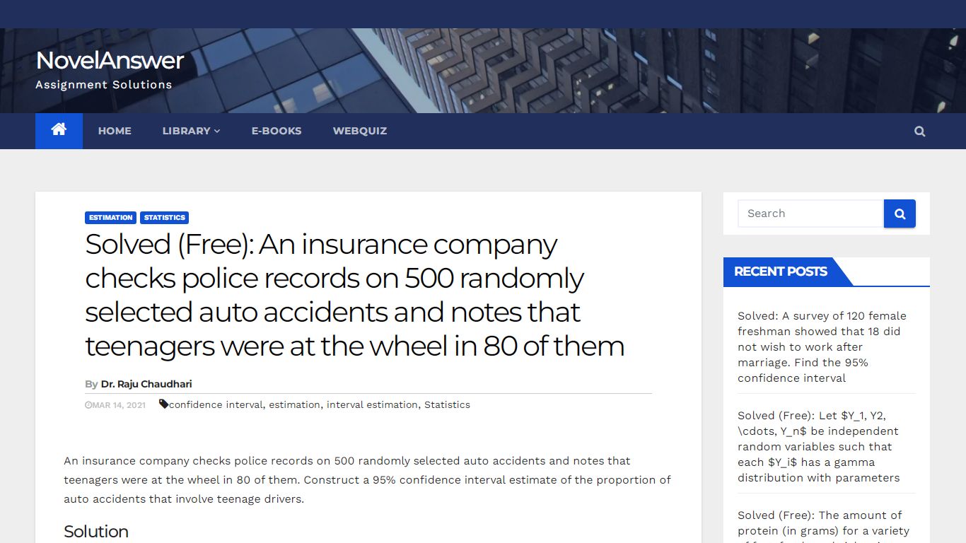 Solved (Free): An insurance company checks police records on 500 ...